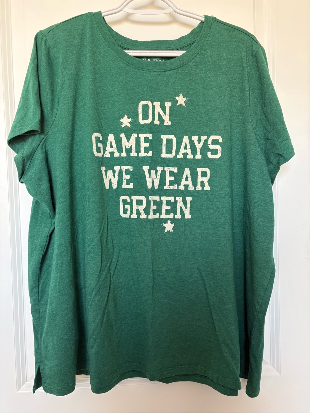 Maurices Green Game Day Tee with White Lettering